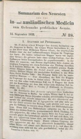 I. Anatomie und Physiologie.