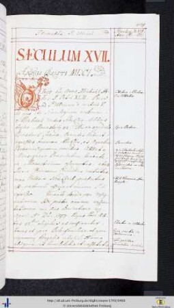 Saeculum XVII
