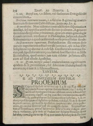 II. Ad Timotheum Epistolae