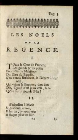 Les Noels De La regence.