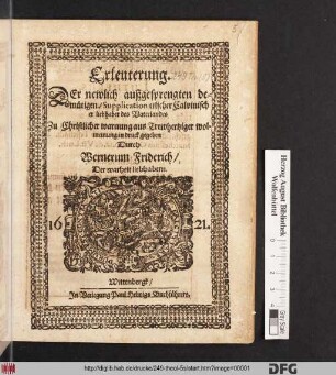 Erleuterung. Der newlich außgesprengten demütigen/ Supplication etlicher Calvinischer liebhaber des Vaterlandes