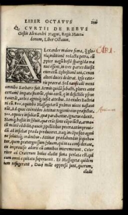 Q. Curtii De Rebus Gestis Alexandri Magni, Regis Macedonum, Liber Octavus.