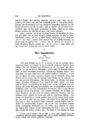 Über Jugendlektüre : (Schluß)