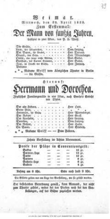 Der Mann von funfzig Jahren