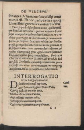 Interrogationes de Antispasticis metris.