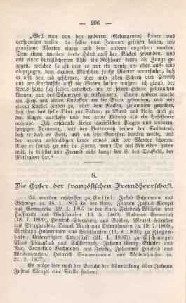 8. Die Opfer der französischen Fremdherrschaft.