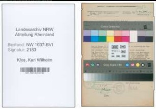 Entnazifizierung Karl Wilhelm Klos , geb. 23.01.1907 (Schmied)
