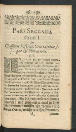 Caput I. De Classibus Inferni, Cruciatibus, igne & liberatione.