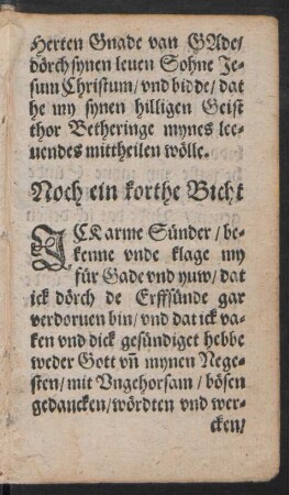 Noch ein korthe Bicht