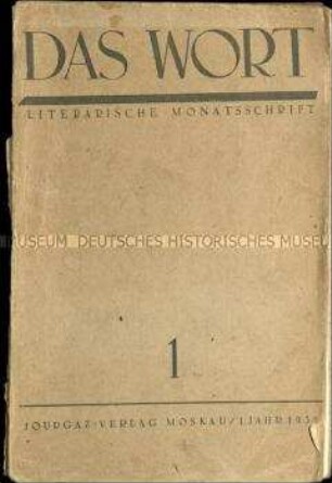 Literarische Monatsschrift Das Wort, Jg. 1936