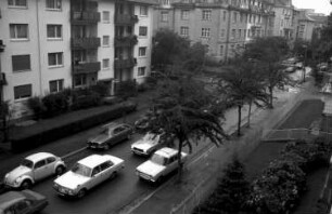 Freiburg: Verkehrsstau in der Runzstraße; von oben