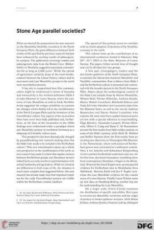 Stone Age parallel societies?