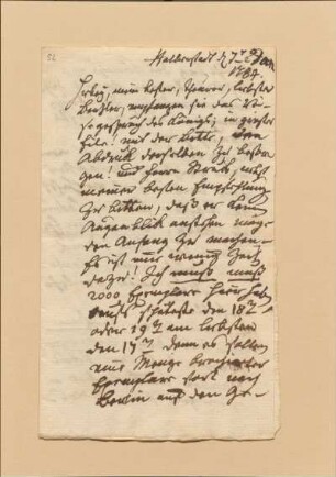 52: Brief von Johann Wilhelm Ludwig Gleim an Johann Lorenz Benzler
