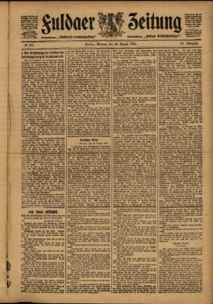 Ausgabe vom Montag, den 28. August 1905.