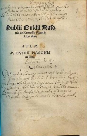 Publii Ovidii Nasonis de remedio amoris : libri duo