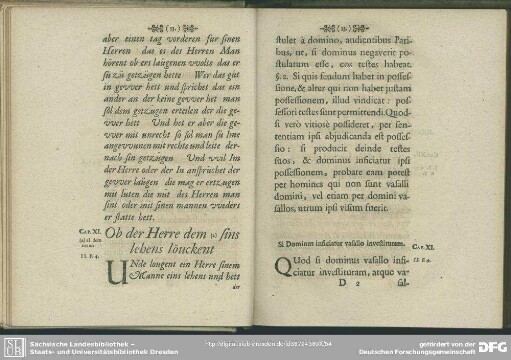 Cap. XI. Ob der Herre dem (a) sins lehens löuckent