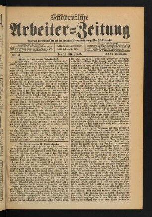 Nr. 11. Den 19. März 1905. - Nr. 15. Den 16. April 1905.