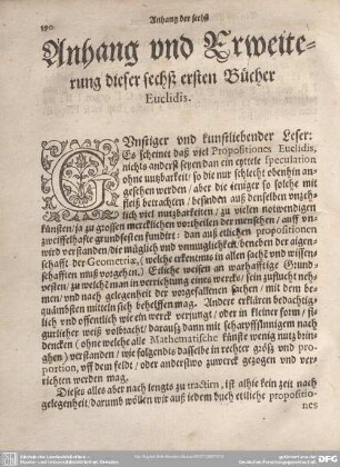 Anhang und Erweiterung dieser sechß erstenBücher Euclidis.