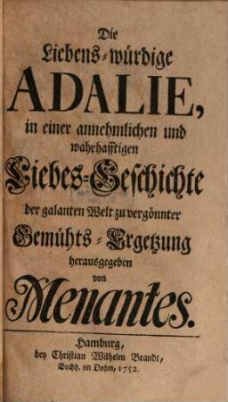 Die Liebens-würdige Adalie
