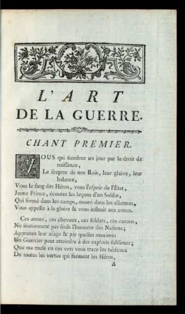 Chant Premier.