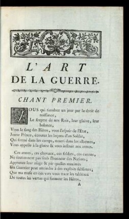 Chant Premier.