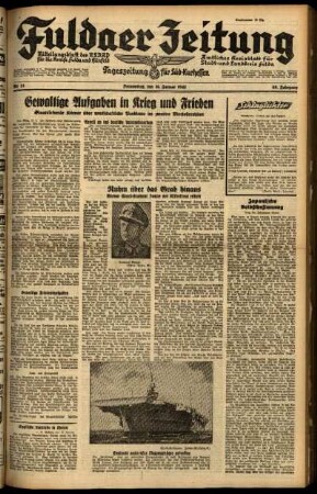 Ausgabe vom Donnerstag, den 16. Januar 1941.