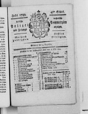 49tes Stück, Ausgabe vom 4. Dezember 1799