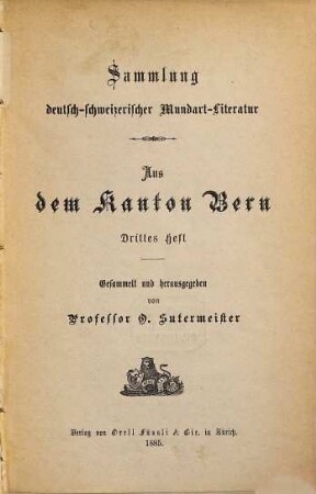 Schwizer-Dütsch : Sammlung deutsch-schweizerischer Mundart-Literatur, 37