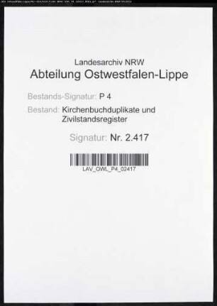 Kirchenbuchduplikate der katholischen Gemeinden Assinghausen (T 1820), Bontkirchen (T 1820), Altenbüren, Kreis Brilon (T 1820), Thülen, Kreis Brilon (T 1820), Brunskappel (T 1820), Brilon (T 1820), Bigge (T 1820), Scharfenberg, Kreis Brilon (T 1820), Alme, Kreis Brilon (T 1820). (Gemeinde: Katholische Gemeinden, Assinghausen, Bontkirchen, Altenbüren, Thülen, Brunskappel, Brilon, Bigge, Scharfenberg, Alme, Kreis Brilon)