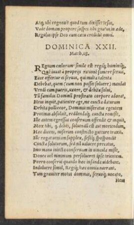 Dominica XXII.