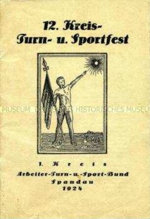 Programmheft zu einem Sportfest des Arbeiter- Turn- und Sportbundes Spandau