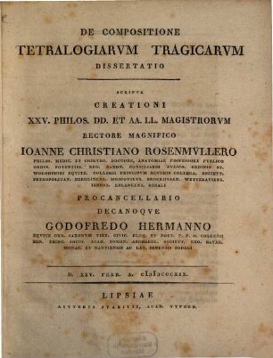 De compositione tetralogiarum tragicarum dissertatio