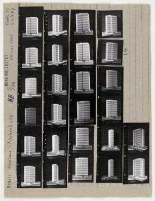 Modell: Hochhaus Fischerinsel. Berlin, Mitte, Stadtzentrum, Fischerinsel