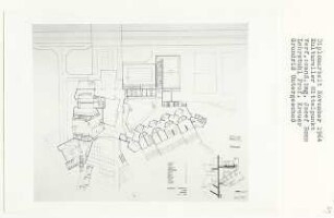 Kultureller Mittelpunkt (Diplomarbeit bei Willy Kreuer): Schule Unterstufe, Foyer, Bücherei, Grundriss 1:200