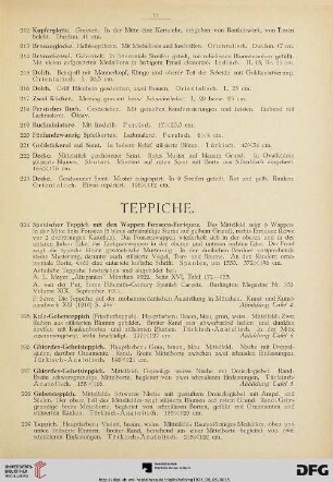 Teppiche (Nr. 224-264)