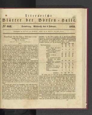 No 683. Hamburg. Mittwoch, den 8. Februar. 1832.