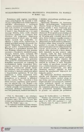 2: Wczesnośredniowieczna bransoleta znaleziona na Wawelu w roku 1955