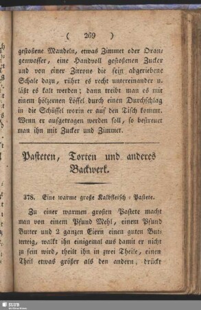 Pasteten, Torten und anderes Backwerk