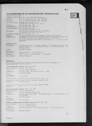 II.2 Fachbereiche