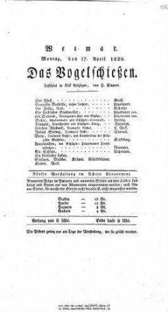 Das Vogelschießen