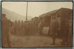 Erster Weltkrieg - "Aus den Stellungskriegen in den Vogesen". Französische Kriegsgefangene