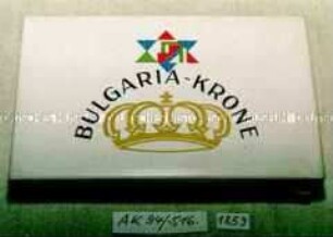 Pappschachtel für 25 Zigaretten "BULGARIA KRONE"