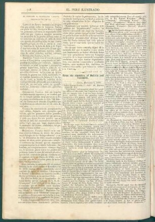 From the republics of Bolivia and Colombia. : [Del "Inland Printer" - Chicago, U. S. A.]