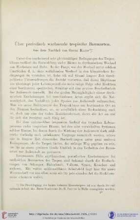 Über periodisch wachsende tropische Baumarten