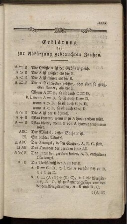 Erklärung der zur Abkürzung gebrauchten Zeichen