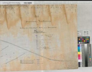 Meggen (Lennestadt) Gewerkschaft Sicilia Anlage einer Schmalspurbahn Blatt 2 Profile 1879 1 : 100 57 x 68 Zeichnung A. Krappert KSA Nr. 626b