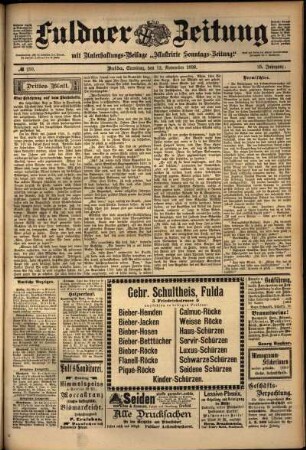 Dritte Ausgabe vom Samstag, den 12. November 1898.