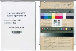 Entnazifizierung Karl Gormanns , geb. 03.02.1889 (Postbeamter)