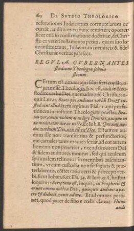 Regulae Gubernantes studium Theologiae scholasticum.