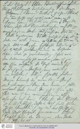 Postkarte vom 22.11.1906